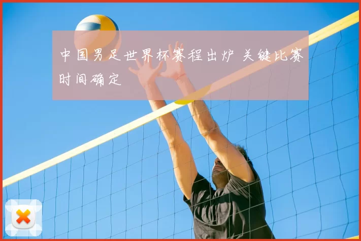 中国男足世界杯赛程出炉 关键比赛时间确定