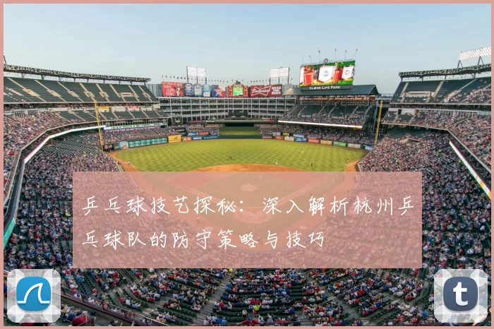 乒乓球技艺探秘：深入解析杭州乒乓球队的防守策略与技巧